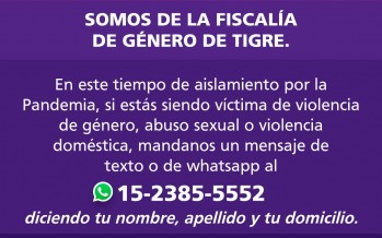La Fiscalía de Género de Tigre habilitó una línea de WhatsApp para denuncias por violencia de género