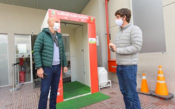Nueva cabina sanitizante en el Hospital Municipal San Cayetano