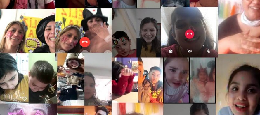 Convocatoria solidaria: niños y niñas del barrio La Paz celebraron su día y recibieron un saludo del Chino Luna