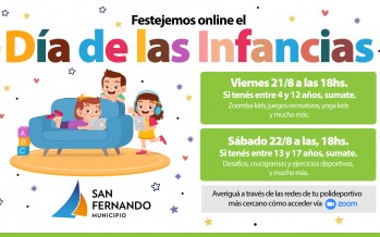 Continúa la agenda de festejos por el Día de las Infancias por plataformas virtuales