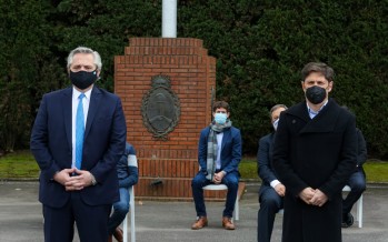 Juan Andreotti acompañó a Alberto Fernández en el lanzamiento del Plan de Fortalecimiento de Seguridad