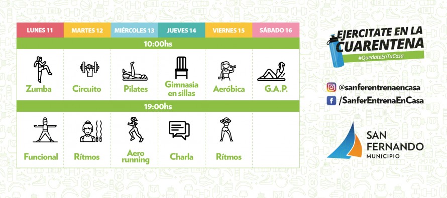 Nuevas actividades por plataformas y redes sociales en “Sanfer Entrena en Casa”