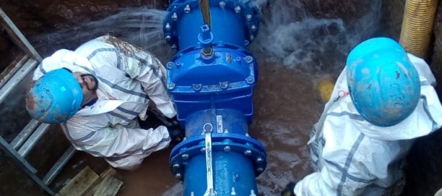 AySA realizó un operativo de cambio de válvula para mejorar la red de agua en zona norte