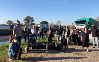 Campbell y Ciarletta en una Jornada por la conciencia ambiental en la ribera del Canal