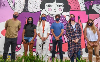 Presentaron un mural en la Estación Victoria para concientizar sobre la violencia hacia la mujer
