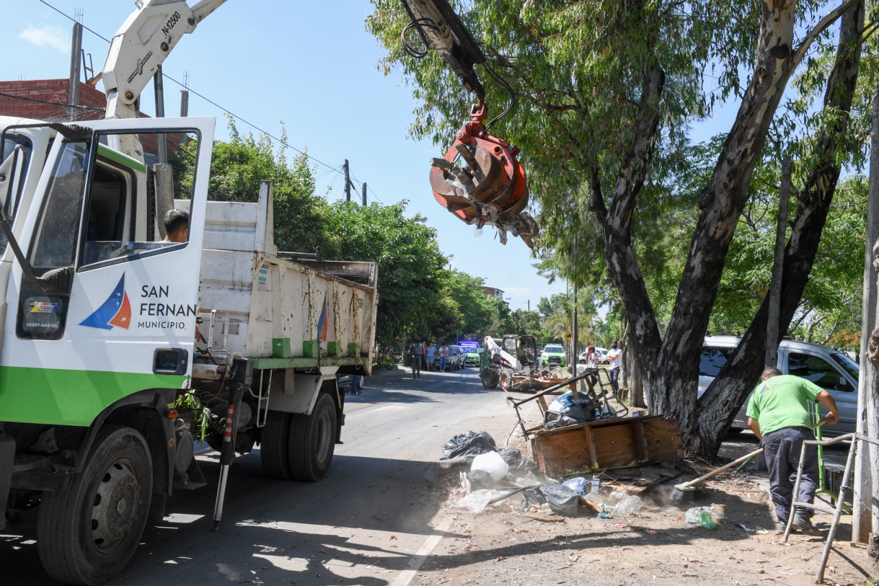 Operativo de limpieza en el barrio San Lorenzo | San Fernando Nuestro