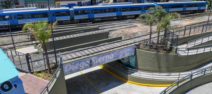 Juan Andreotti y Sergio Massa inauguraron el túnel Diego Armando Maradona
