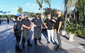 Operativo de prevención por COVID-19 en la Costanera