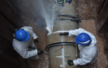AySA finalizó la reparación de un caño maestro en Lavalle y Arenales