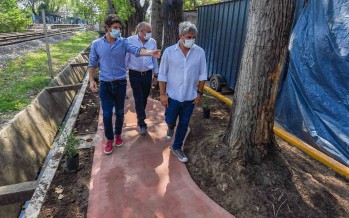 Avanza la construcción del paseo aeróbico en la calle Mansilla