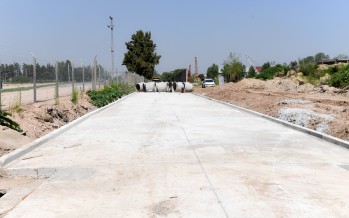 Avanza la obra de apertura de la calle Rivadavia hacia el río Luján