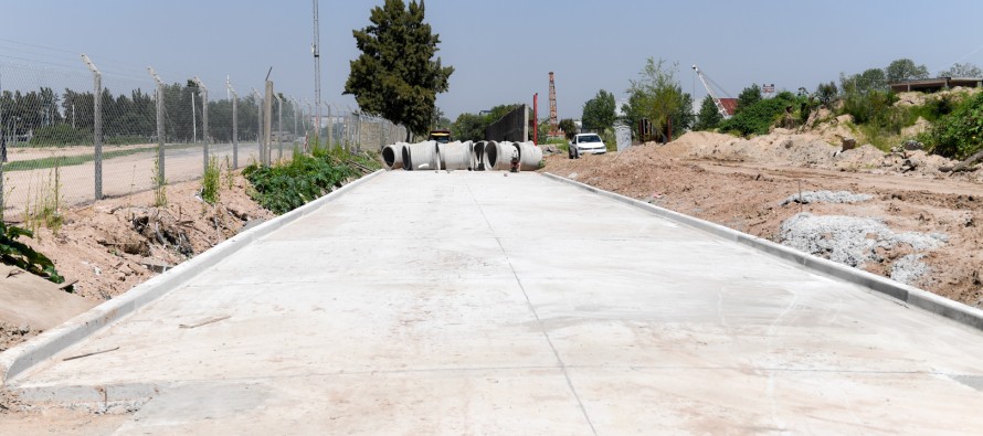 Avanza la obra de apertura de la calle Rivadavia hacia el río Luján