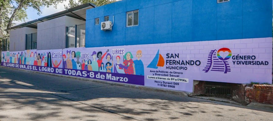 En el Día Internacional de la Mujer se presentó un mural en la Estación de Virreyes