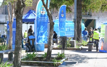 Operativo de diferentes organismos del Estado nacional en el barrio San Jorge