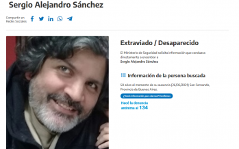 Se busca a Sergio Alejandro Sánchez, vecino de nuestra ciudad