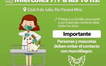 Operativo de vacunación antirrábica en el Delta