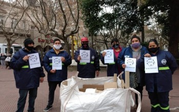 Ley de Envases con Inclusión Social: trabajadores se manifiestan en plaza Mitre