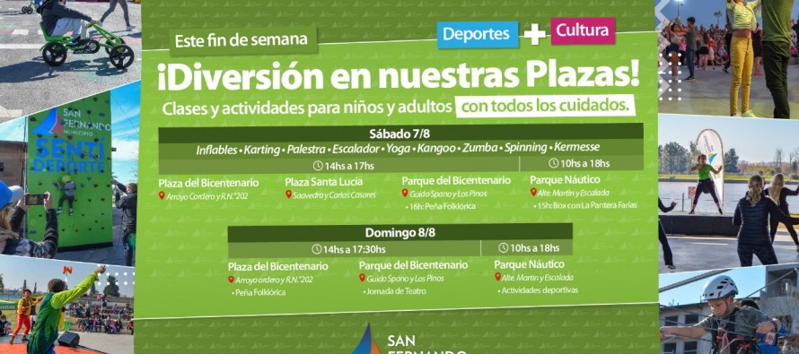 Actividades deportivas y culturales para este finde en nuestra ciudad