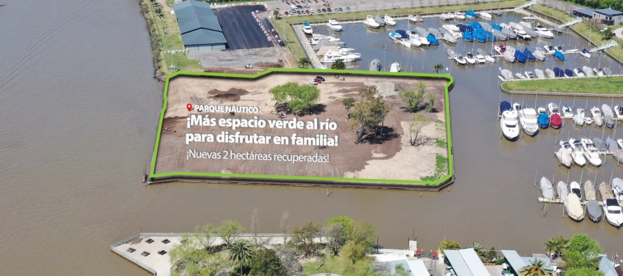 Avanza la obra de ampliación del Parque Náutico con 2 hectáreas recuperadas frente al río