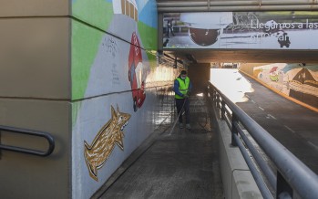 Limpieza de túneles para mantener en condiciones los accesos a la ciudad