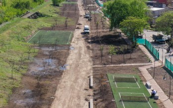 Avanza la obra del parque del barrio Fate