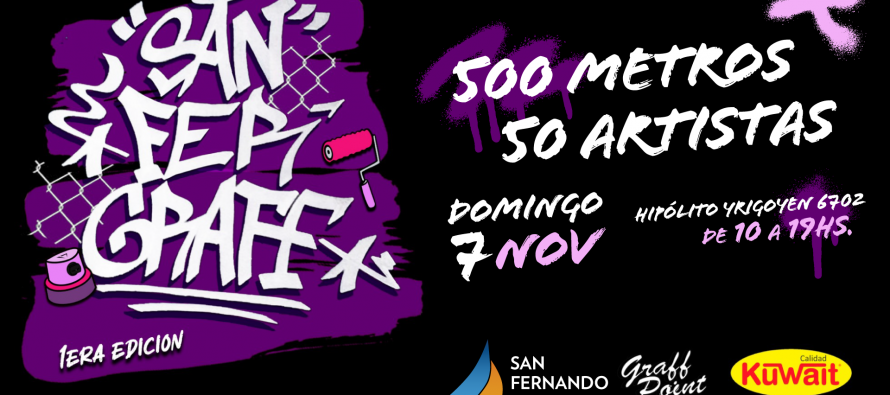 Este domingo 50 grafiteros intervendrán el paredón del Virreyes Rugby Club