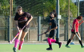 El hockey, un deporte que crece en los polideportivos