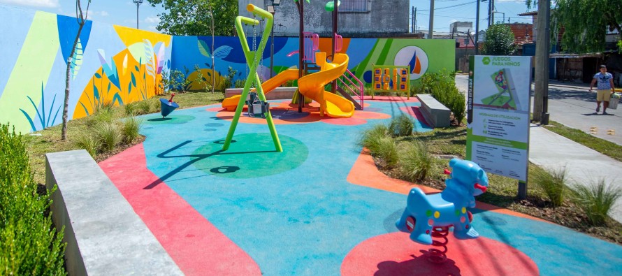 Se inauguró la nueva Plaza Memoria y Corazón del barrio San Jorge
