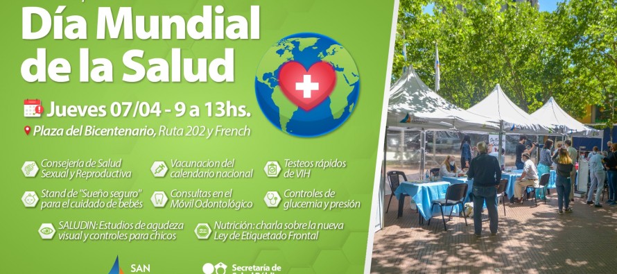 Controles médicos y charlas por el “Día Mundial de la Salud” en la Plaza del Bicentenario