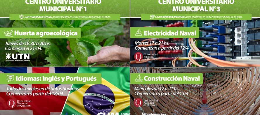 Comenzó la inscripción a cursos gratuitos del Centro Universitario Municipal