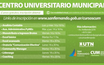 Se lanzaron nuevos cursos virtuales del Centro Universitario Municipal