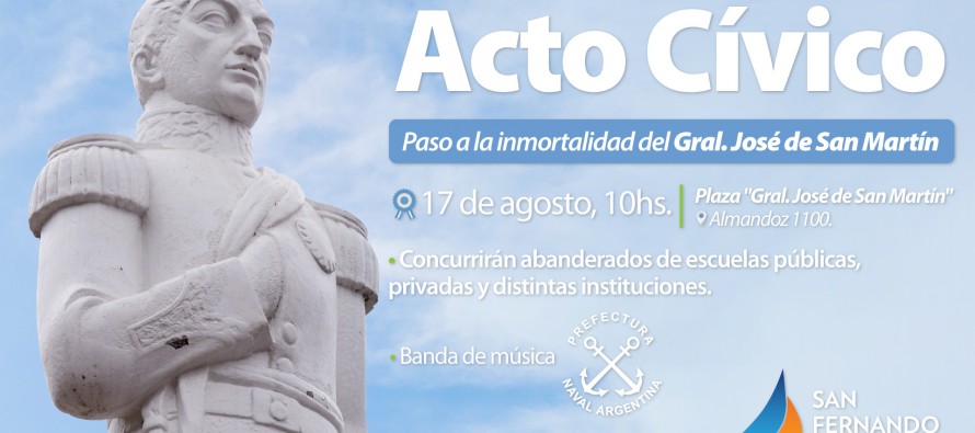 Acto cívico en homenaje a San Martín