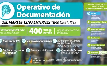 Hasta el viernes habrá un operativo de documentación con servicios municipales