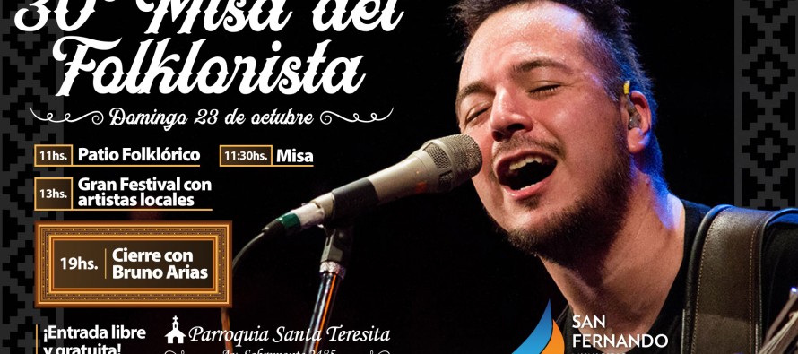 Bruno Arias cerrará la 30ª Misa del Folklorista