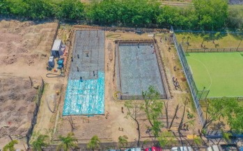 Avanza la obra de una nueva pileta en el Polideportivo Nº9