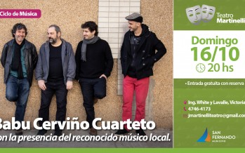 Babu Cerviño se presenta en el Teatro Martinelli