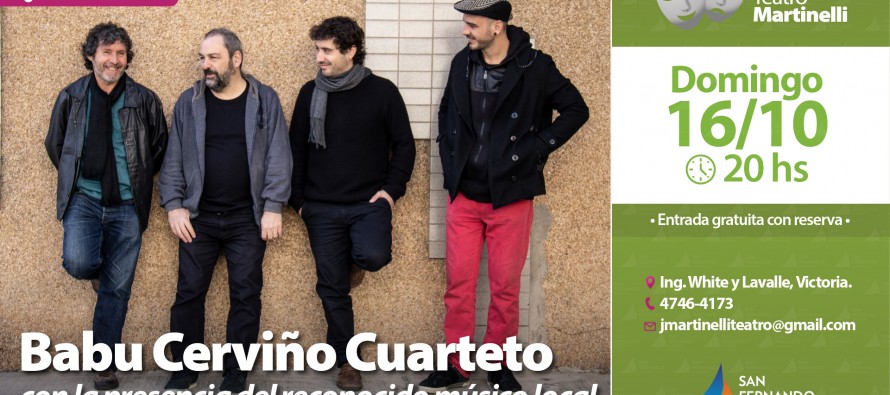 Babu Cerviño se presenta en el Teatro Martinelli