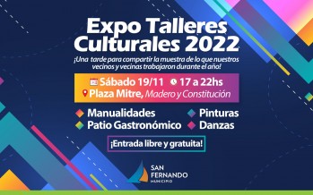 Expo Talleres Culturales 2022 en plaza Mitre