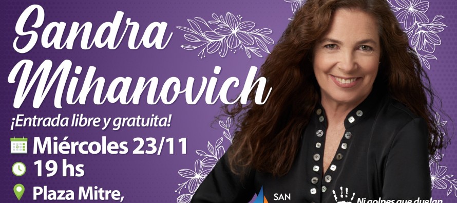 Sandra Mihanovich brindará un recital en plaza Mitre