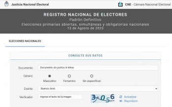 ¿Dónde voto? Consultá el padrón electoral para las elecciones PASO