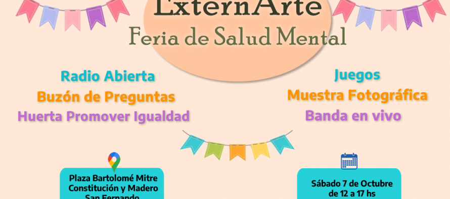 Externarte: Feria de Salud Mental en Plaza Mitre