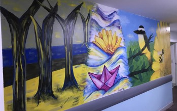 La Fundación del Hospital Cordero hizo un nuevo mural en el sector de Cuidados Mínimos