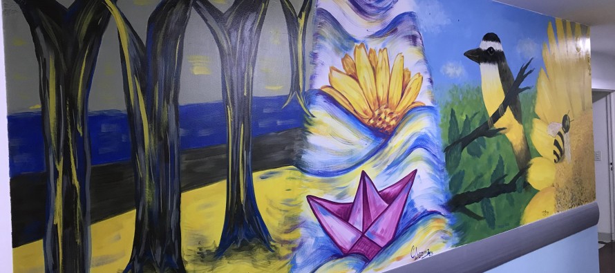 La Fundación del Hospital Cordero hizo un nuevo mural en el sector de Cuidados Mínimos