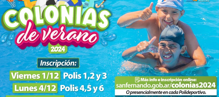 Empezó la inscripción de las Colonias de Verano 2024