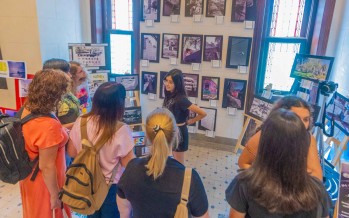 Estudiantes presentaron la muestra artística “40 años de Democracia en nuestro barrio”