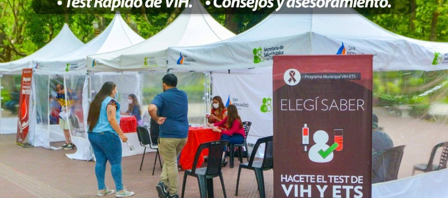 Plaza Mitre: testeos por el Día Mundial de la Lucha contra el VIH/SIDA