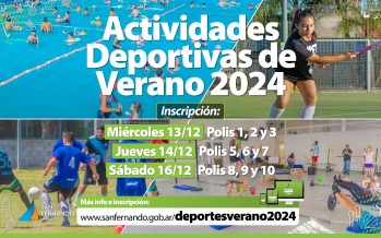 Empezó la inscripción para las actividades deportivas del verano