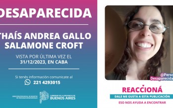 Se busca el paradero de una vecina de Victoria