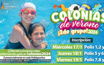 Empieza la inscripción para el segundo grupo de colonias de verano