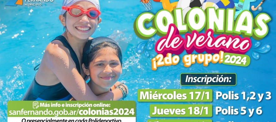 Empieza la inscripción para el segundo grupo de colonias de verano